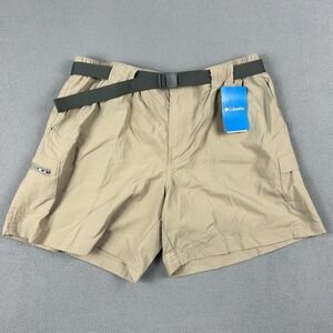Columbia Shorts Womens Medium Khaki Sandy River Cargo Belted Quick Dry Hiking